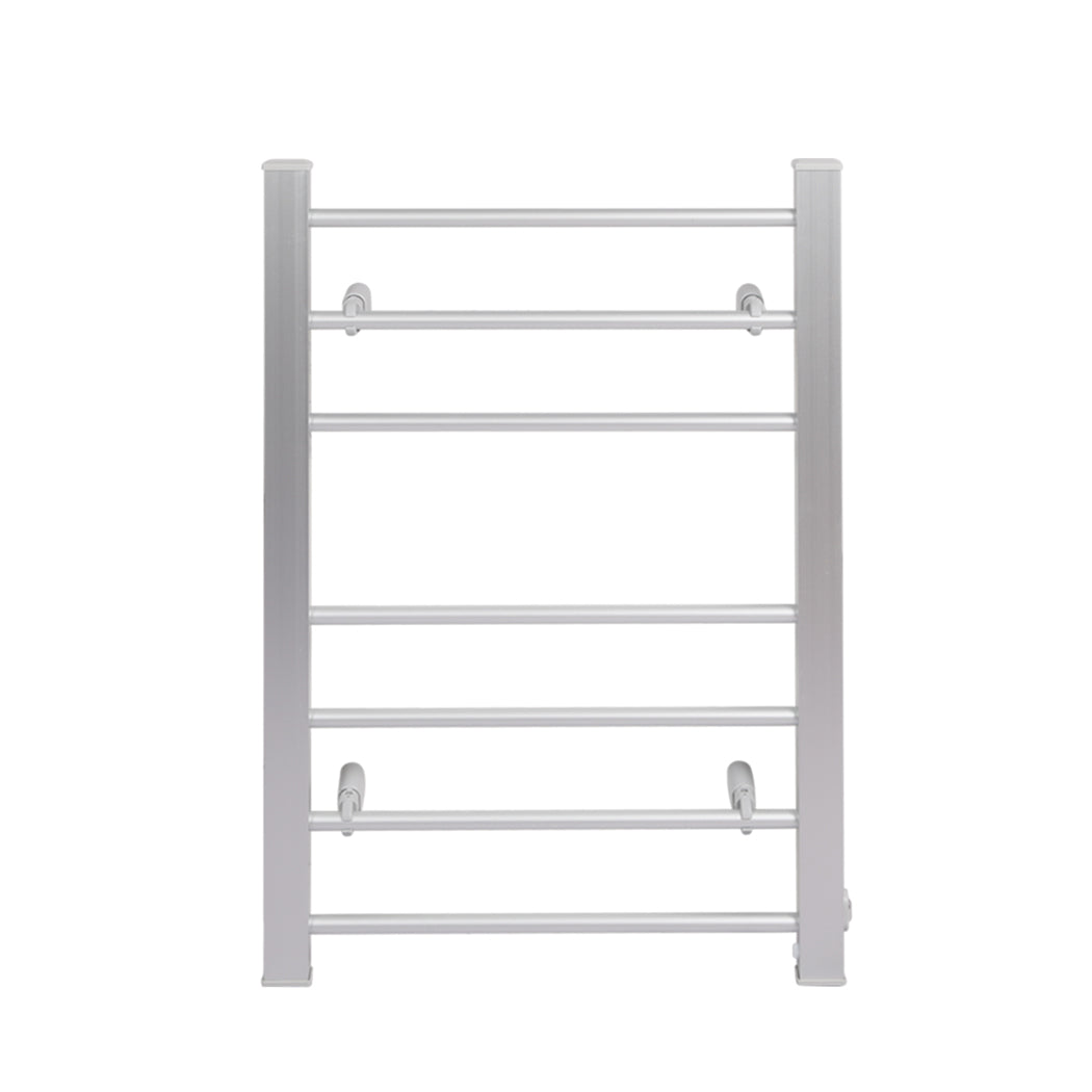 Heated Towel Rail Warmer Rack Wall Mounted Silver