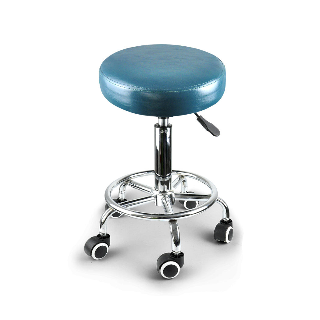 Levede 2x Barstool Swivel Salon Hairdressing Teal