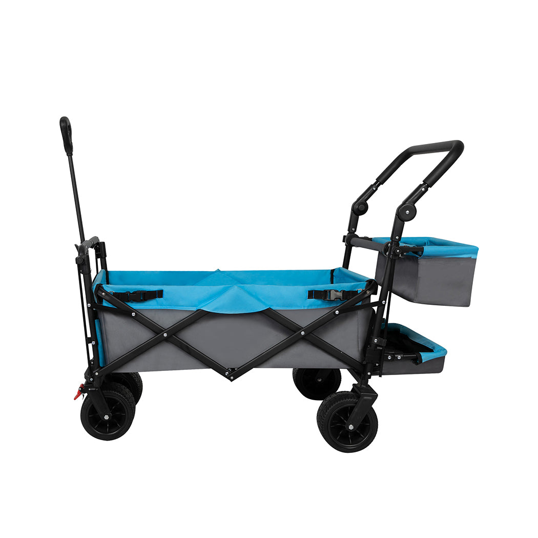 Lambu Camping Cart Garden Trolley 150KG Load Blue