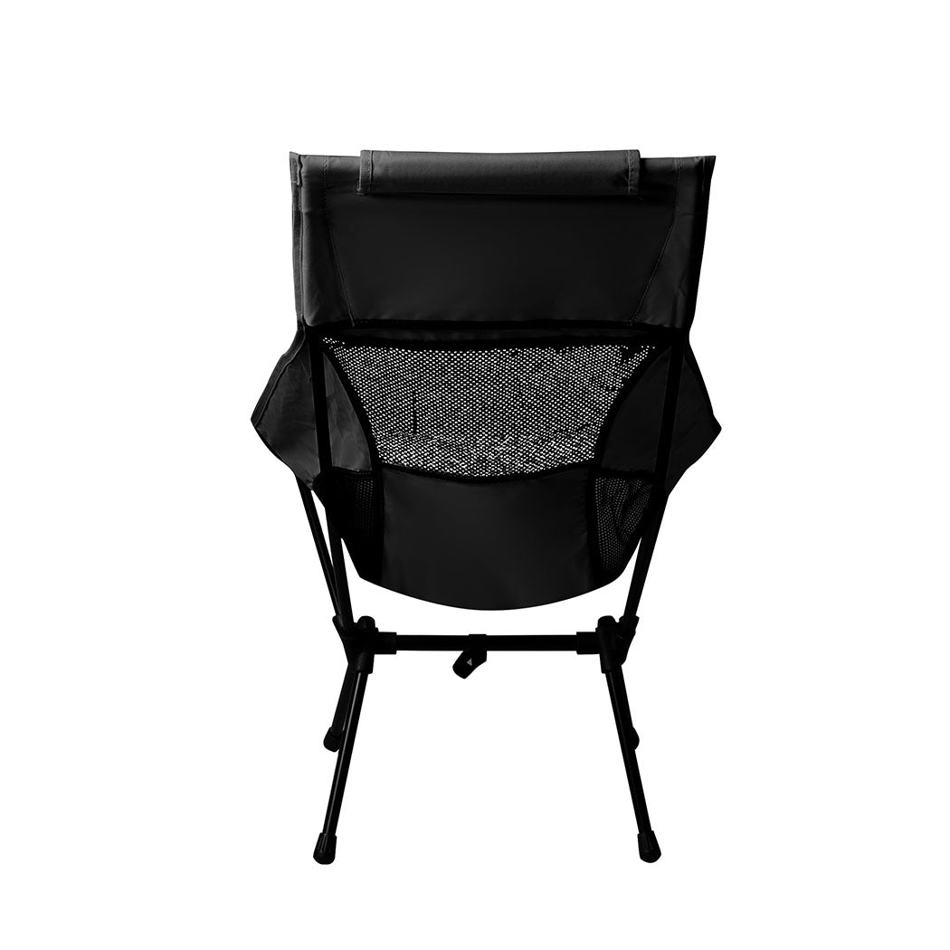 Levede Camping Chair Folding Outdoor Large Black