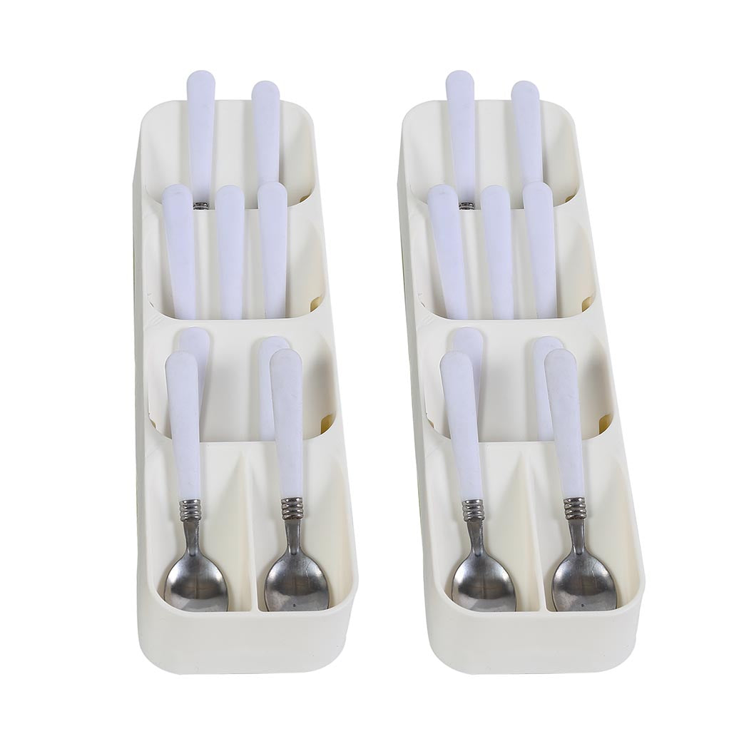 2x Cutlery Organiser Drying Tray Kitchen