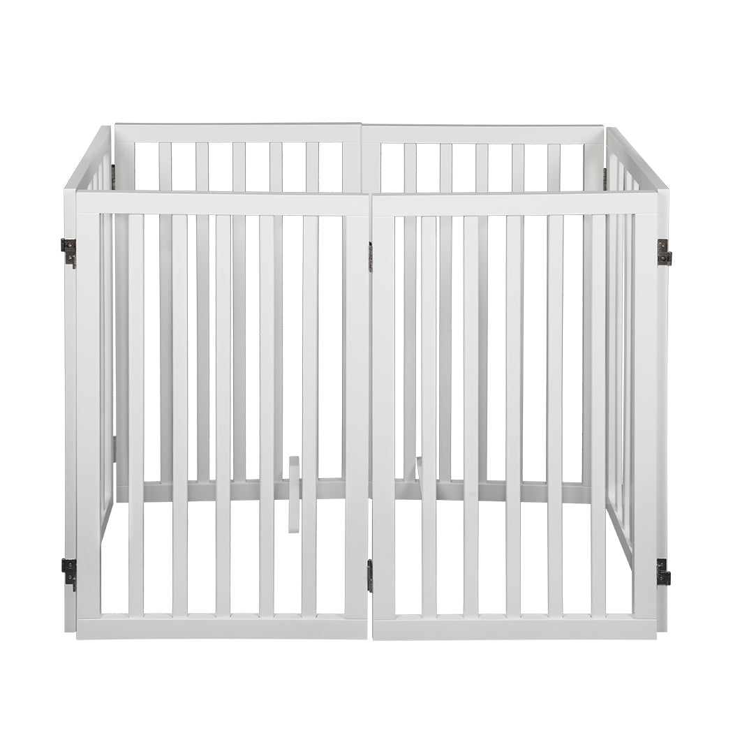 PaWz Wooden Pet Gate Dog Fence Safety White 10 Pack