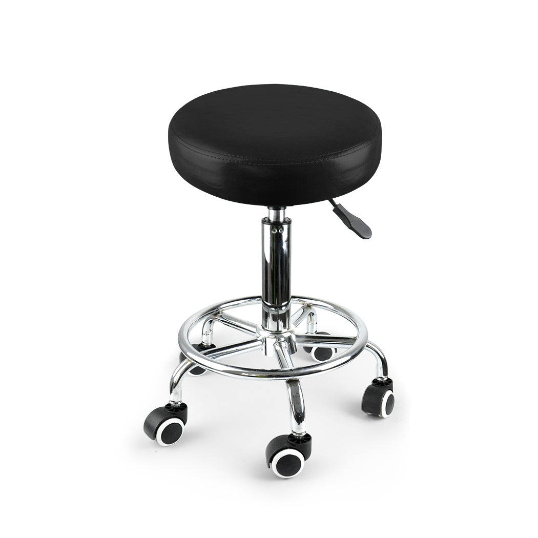 2x Levede Swivel Salon Barstool Hairdressing Black