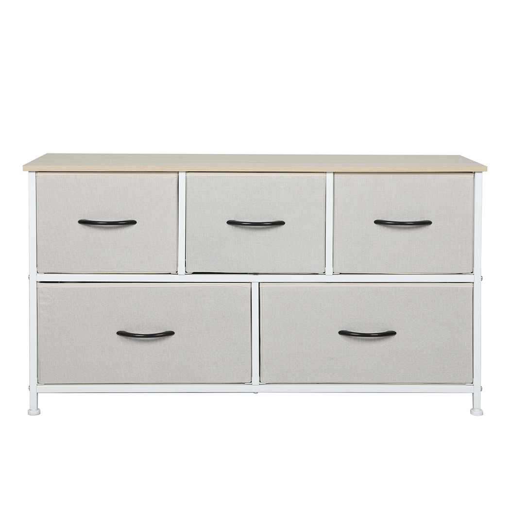 Levede Storage Cabinet Tower Chest Beige