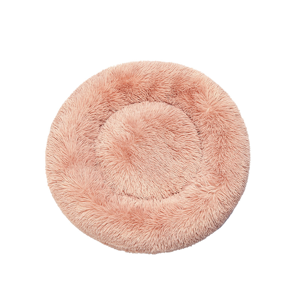 PaWz Pet Bed Cat Dog Donut Nest Calming M Pink Medium