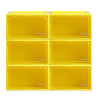 Stacked Sneaker Display Case 6x Clear Yellow