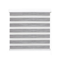 Marlow Blackout Zebra Roller Blind Curtains 210x210 Grey