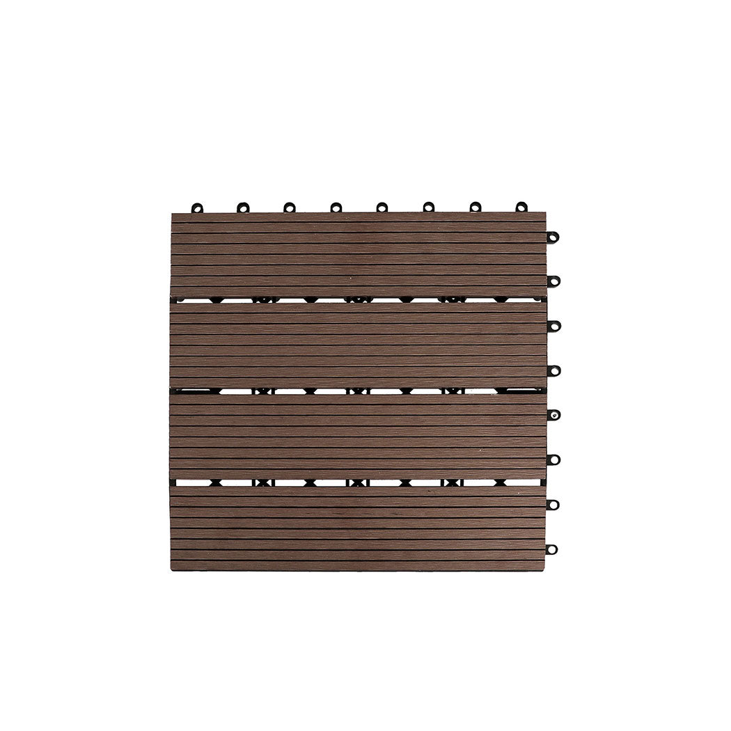 Marlow x10 Floor Tiles Plastic Decking Coffee