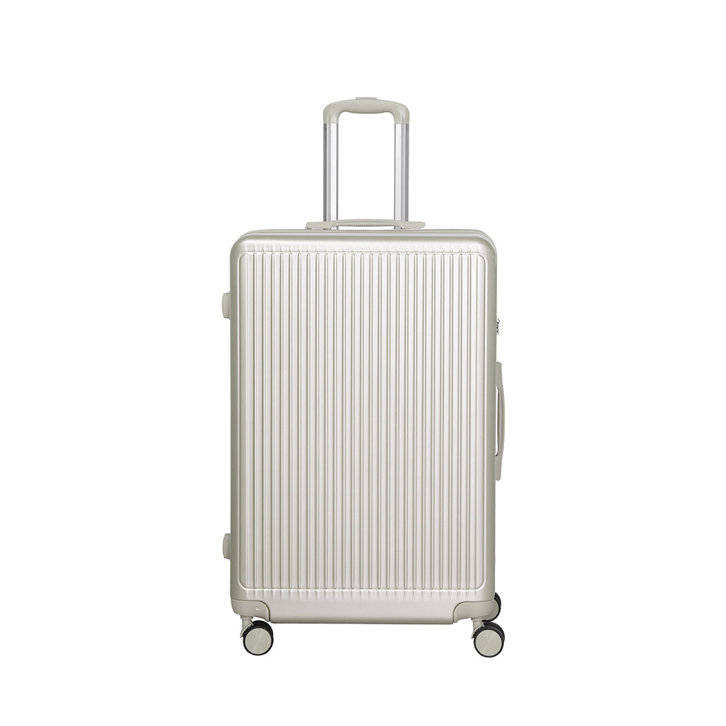 Slimbridge Luggage Suitcase Trolley White 2pc 20"+28"