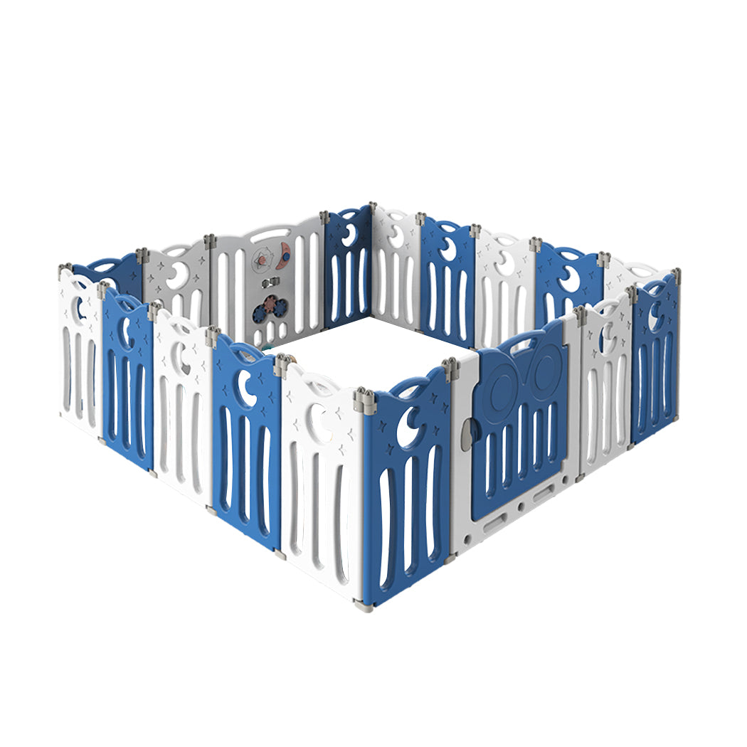 BoPeep Kids Baby Playpen Foldable Child Blue