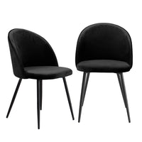 Levede 2x Dining Chairs Kitchen Cafe Black