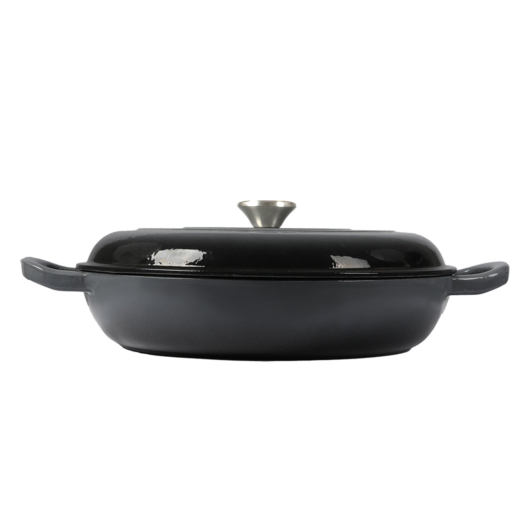 3.5L Enamel Dutch Oven Pan in Black Colour