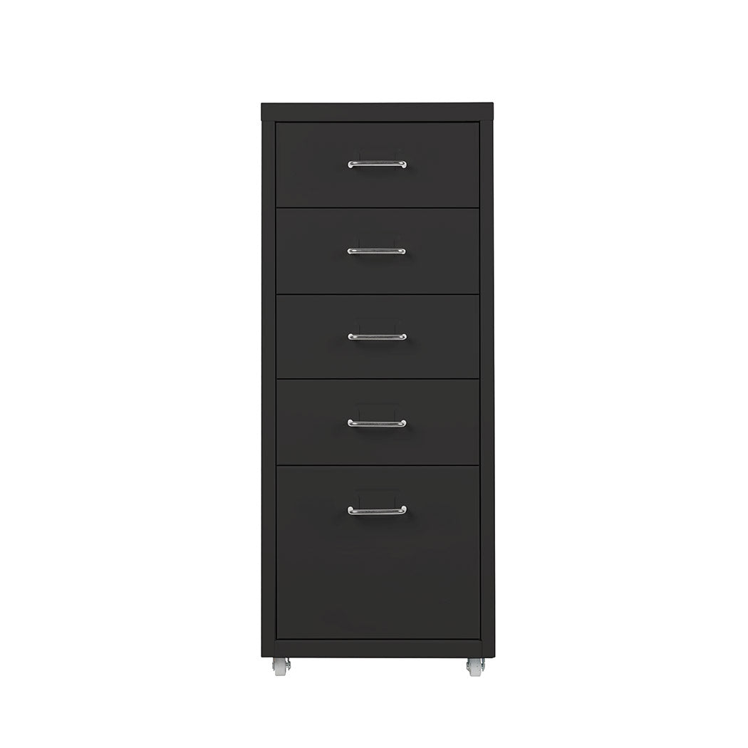 Levede 5 Drawer Office Cabinet Drawers Black