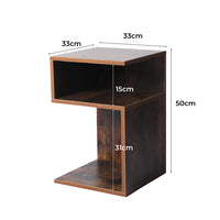 Levede 2x Bedside Tables Wood Side End Oak