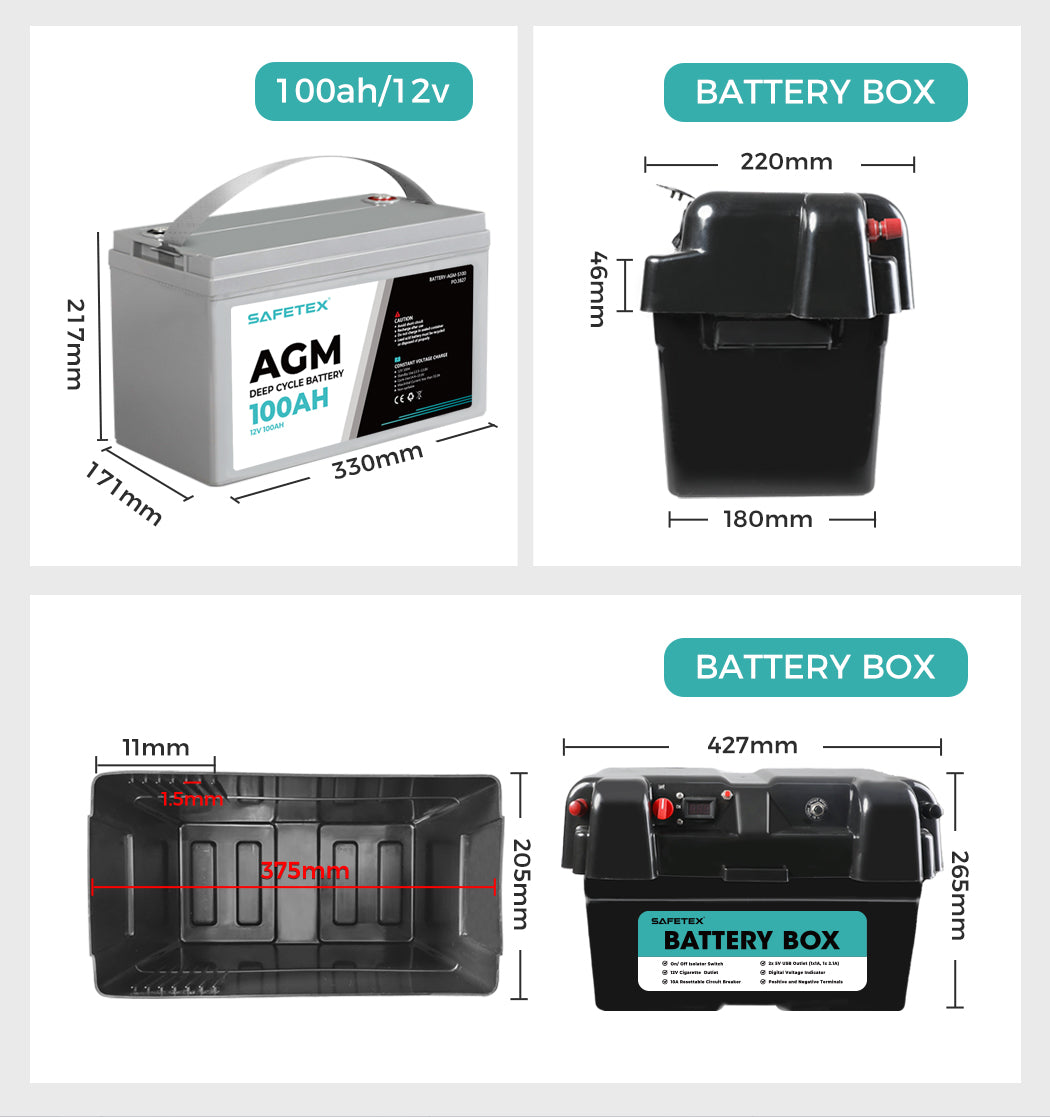 12V 100Ah AGM Battery Outdoor Rv Marine