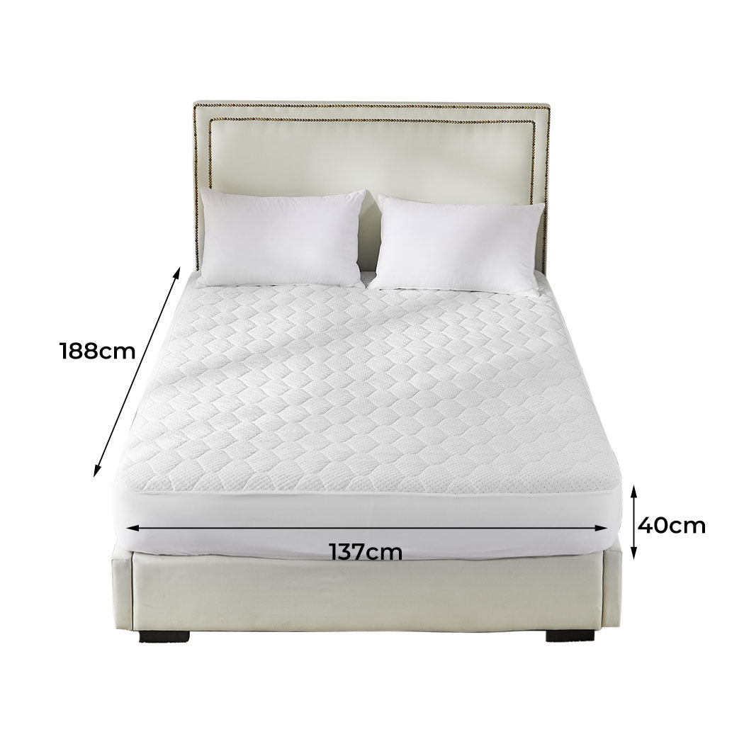 Dreamz Mattress Protector Topper Bamboo Double