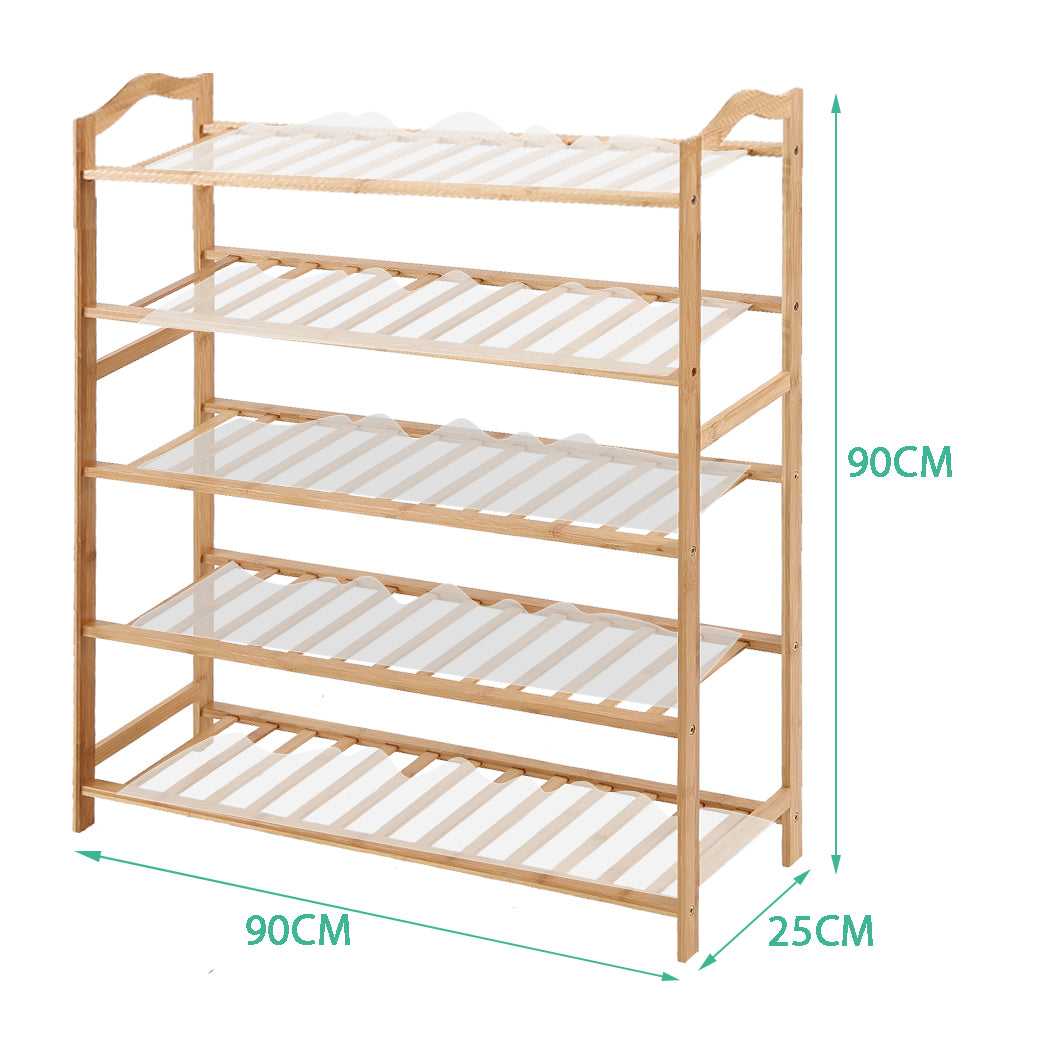 Levede Shoe Rack Bamboo Storage Wooden