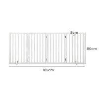 PaWz Wooden Pet Gate Dog Fence Safety White 800x 3MM