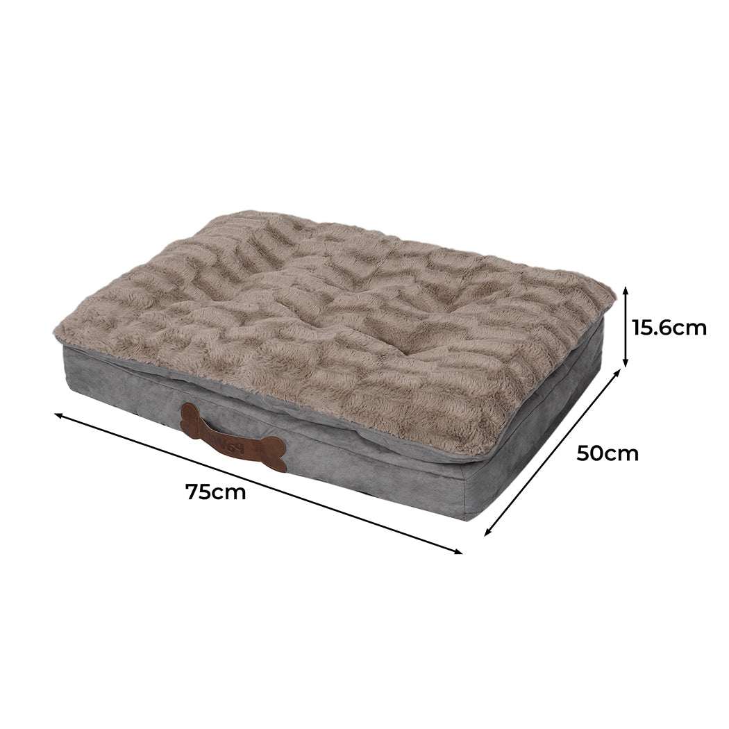 PaWz Dog Calming Bed Pet Cat Removable S Khaki Small