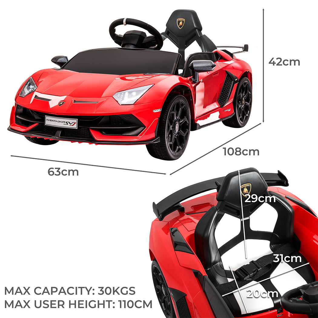 Kids Ride On Car Lamborghini SVJ Licensed Red