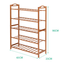 Levede 5 Tiers Bamboo Shoe Rack Storage