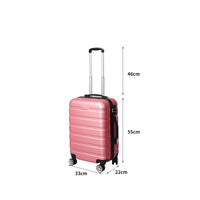 Slimbridge 20" Carry On Luggage Case Rose Gold 20 inch
