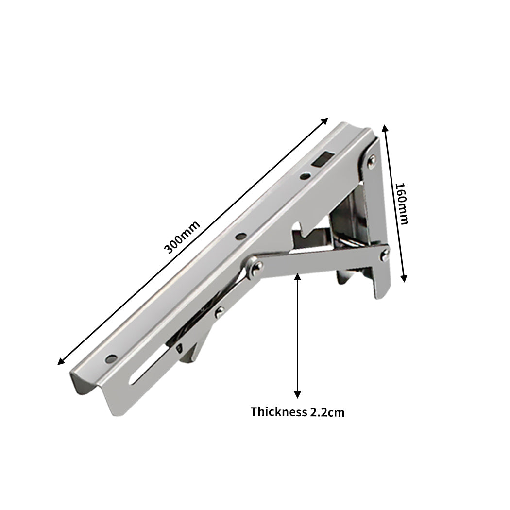 2Pcs 12" Folding Table Bracket Stainless