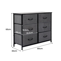 Levede Storage Cabinet Tower Chest Dark Grey