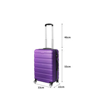 Slimbridge 20" Carry On Luggage Case Purple 20 inch