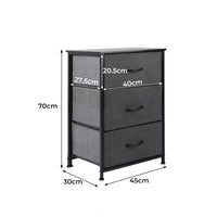 Levede Storage Cabinet Tower Chest Dark Grey