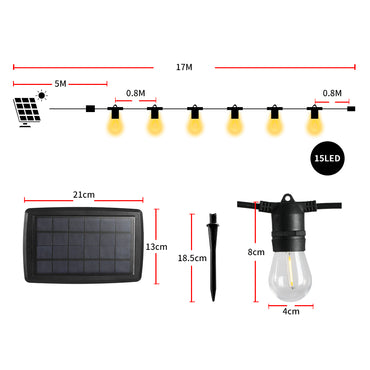 Emitto Solar LED Festoon String Lights