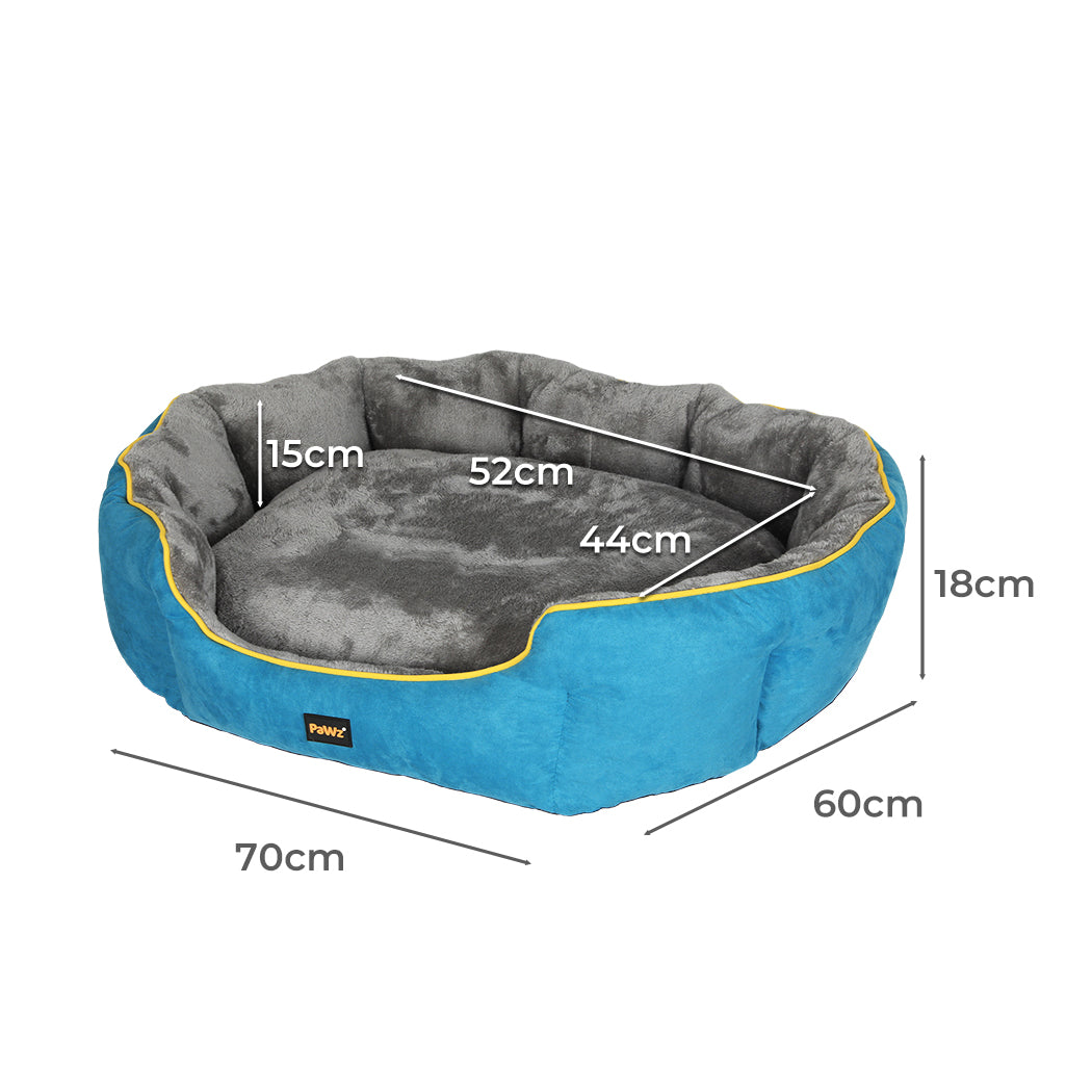 PaWz Electric Pet Heater Bed Heated M Blue Medium