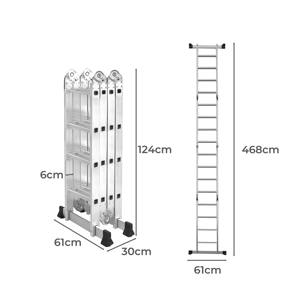 Traderight Multi Purpose Ladder Aluminium