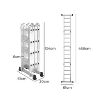 Traderight Multi Purpose Ladder Aluminium