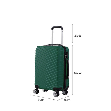 Slimbridge 20" Carry On Travel Luggage Green 20 inch