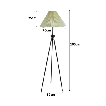 EMITTO Modern Tripod Floor Lamp Linen Beige