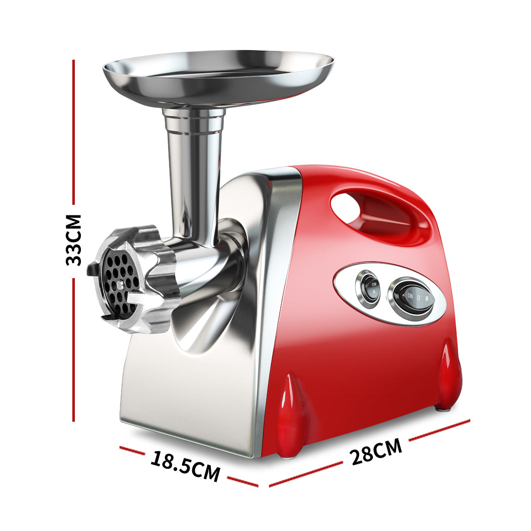 800W Electric Meat Grinder Mincer Sausage Red