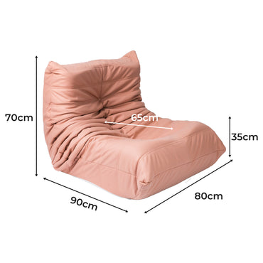 Levede Accent Sofa Floor Chair Caterpillar Pink