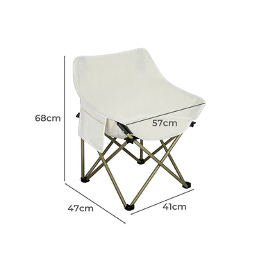 Levede Folding Camping Moon Chair Lightweight Beige