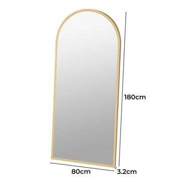 Yezi Floor Mirror Full Length Mirrors 1.8M Gold White