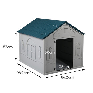 PaWz Dog Kennel Outdoor Indoor Pet Plastic XL Blue