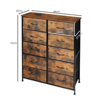 Levede Storage Cabinet Tower Chest King Single
