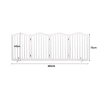 PaWz Wooden Pet Gate Dog Fence Safety White