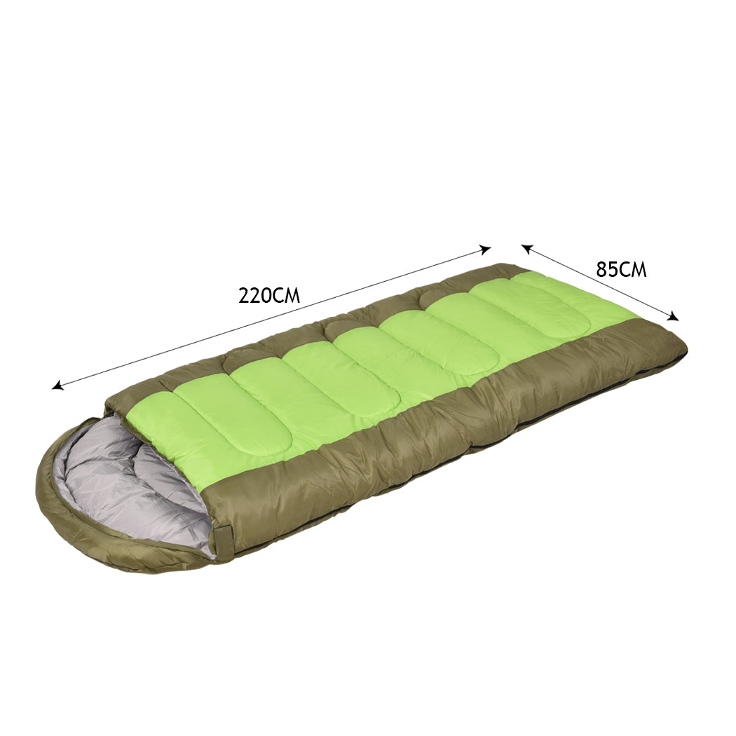 Mountview Sleeping Bag Outdoor Camping Green