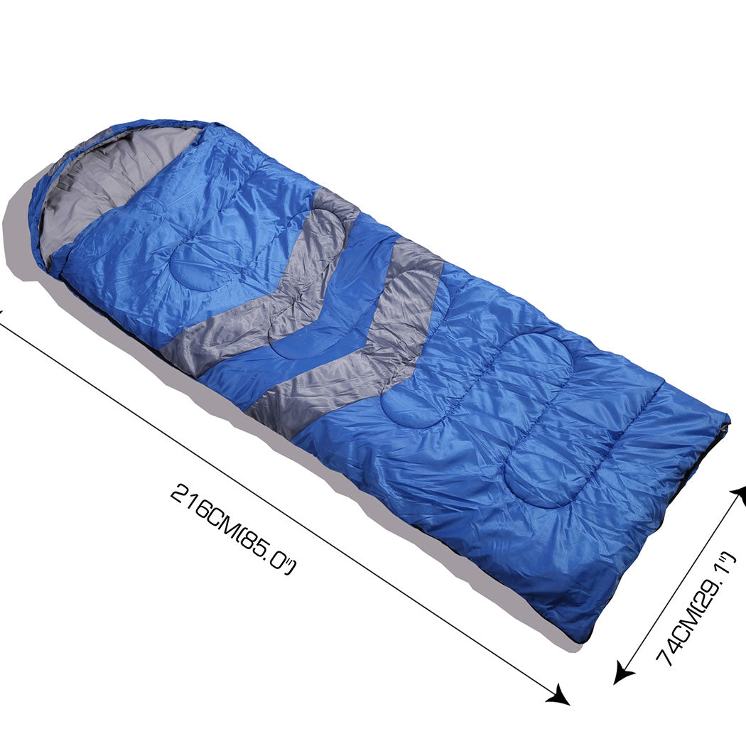 Mountview Single Sleeping Bag Bags Outdoor Blue