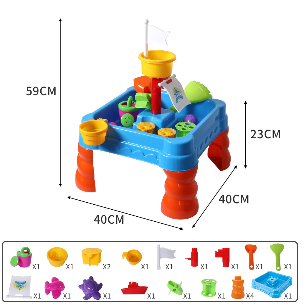 21pc Kids Sand Water Activity Play Table