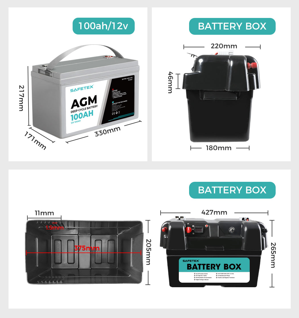 12V 100Ah AGM Battery Outdoor Rv Marine