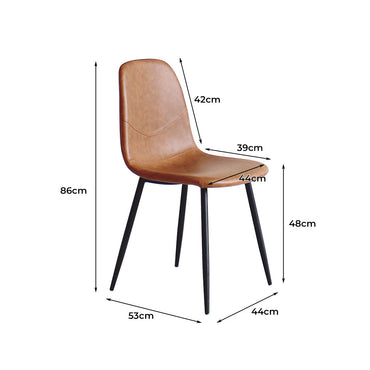 Levede 4x Dining Chairs Kitchen Eames Brown