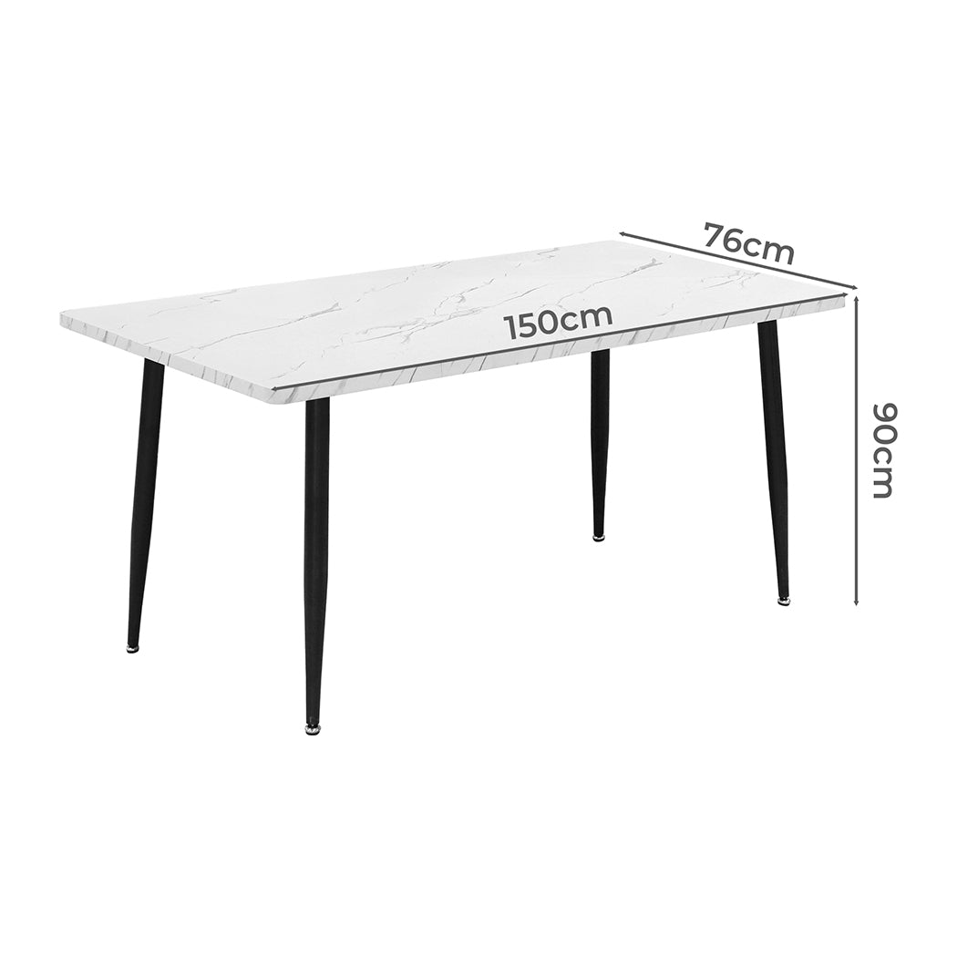 Levede Steel Dining Table 4-6 Seater 150cm