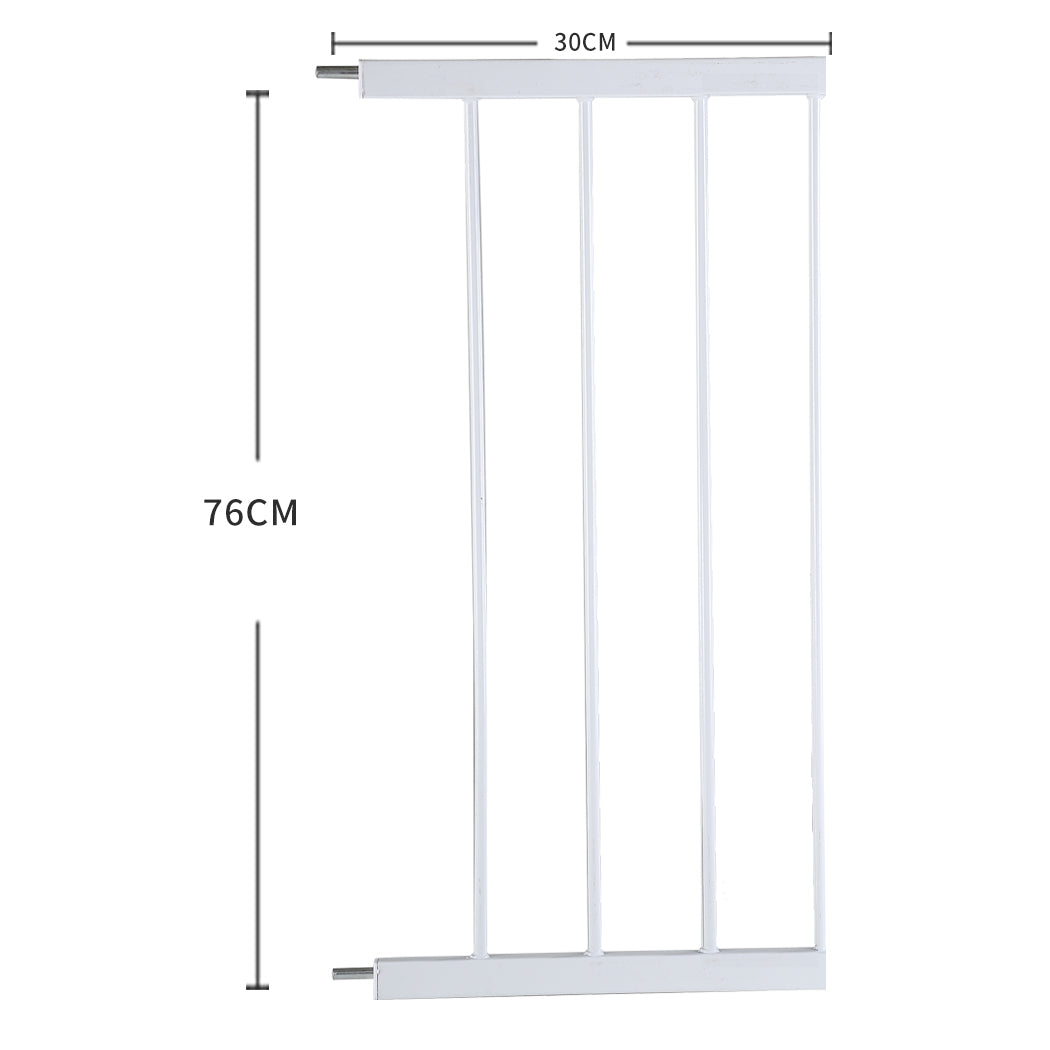 Levede Baby Safety Gate Adjustable Pet White 30cm Extension